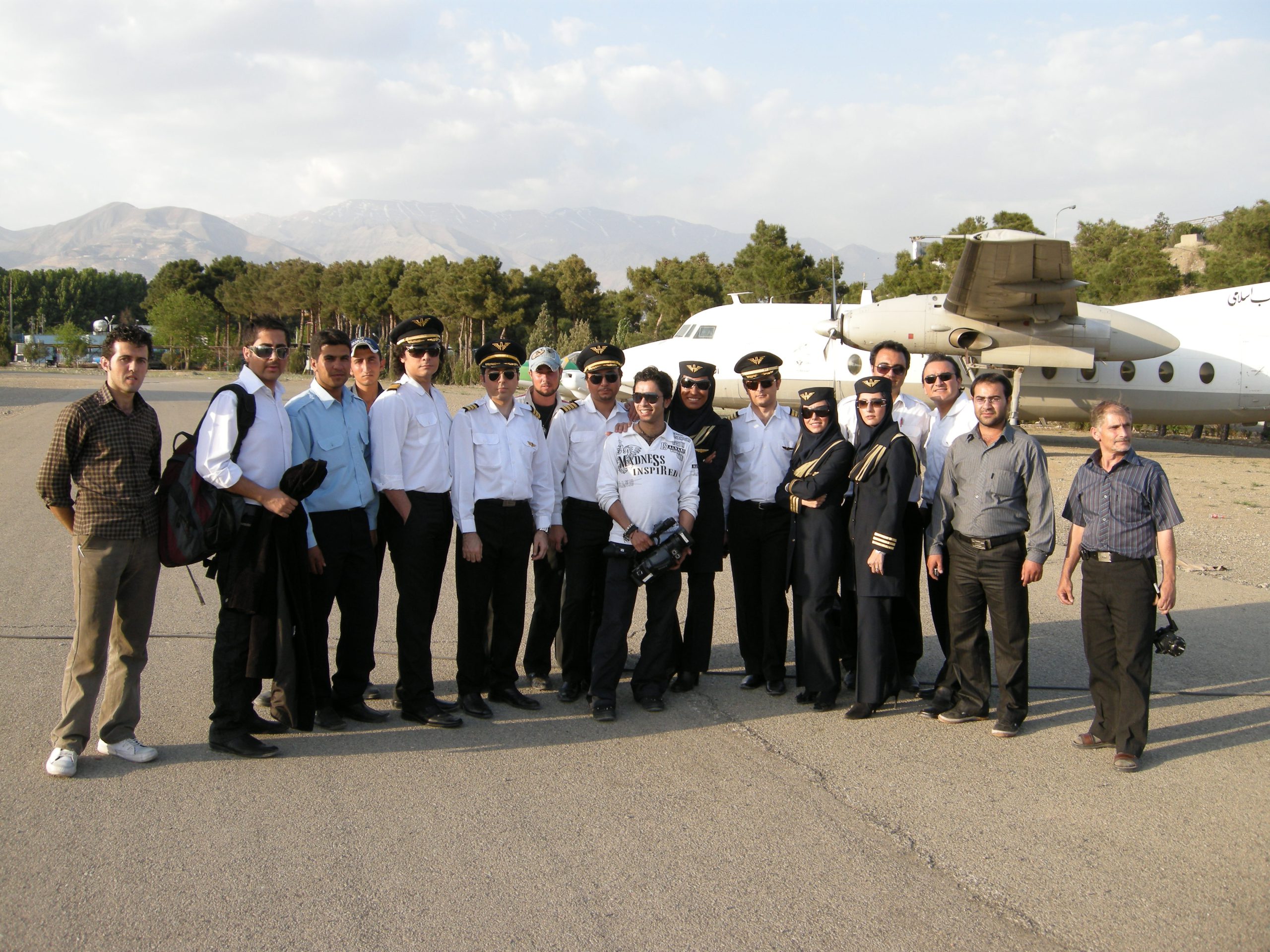 arash bahmani with the Arian band behind the scene picture after recording a music video