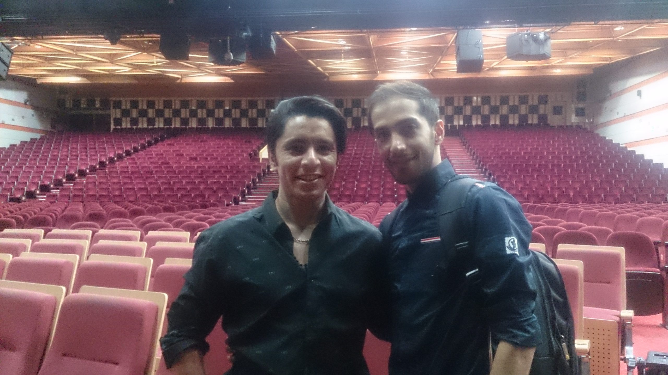 arash bahmani and arash navaei before a big concert in Tehran