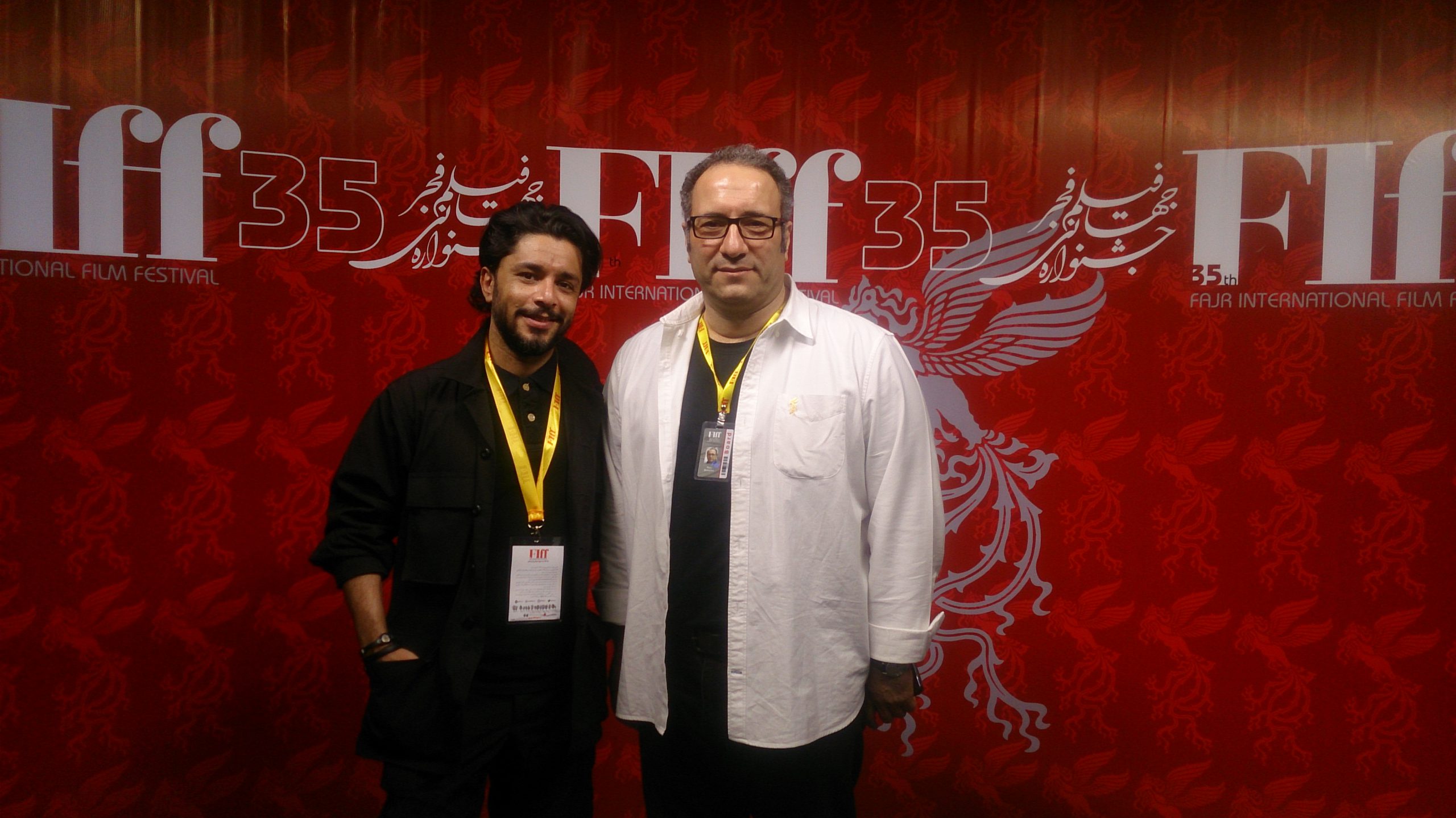 arash bahmani and reza mir karimi on red carpet ceremony