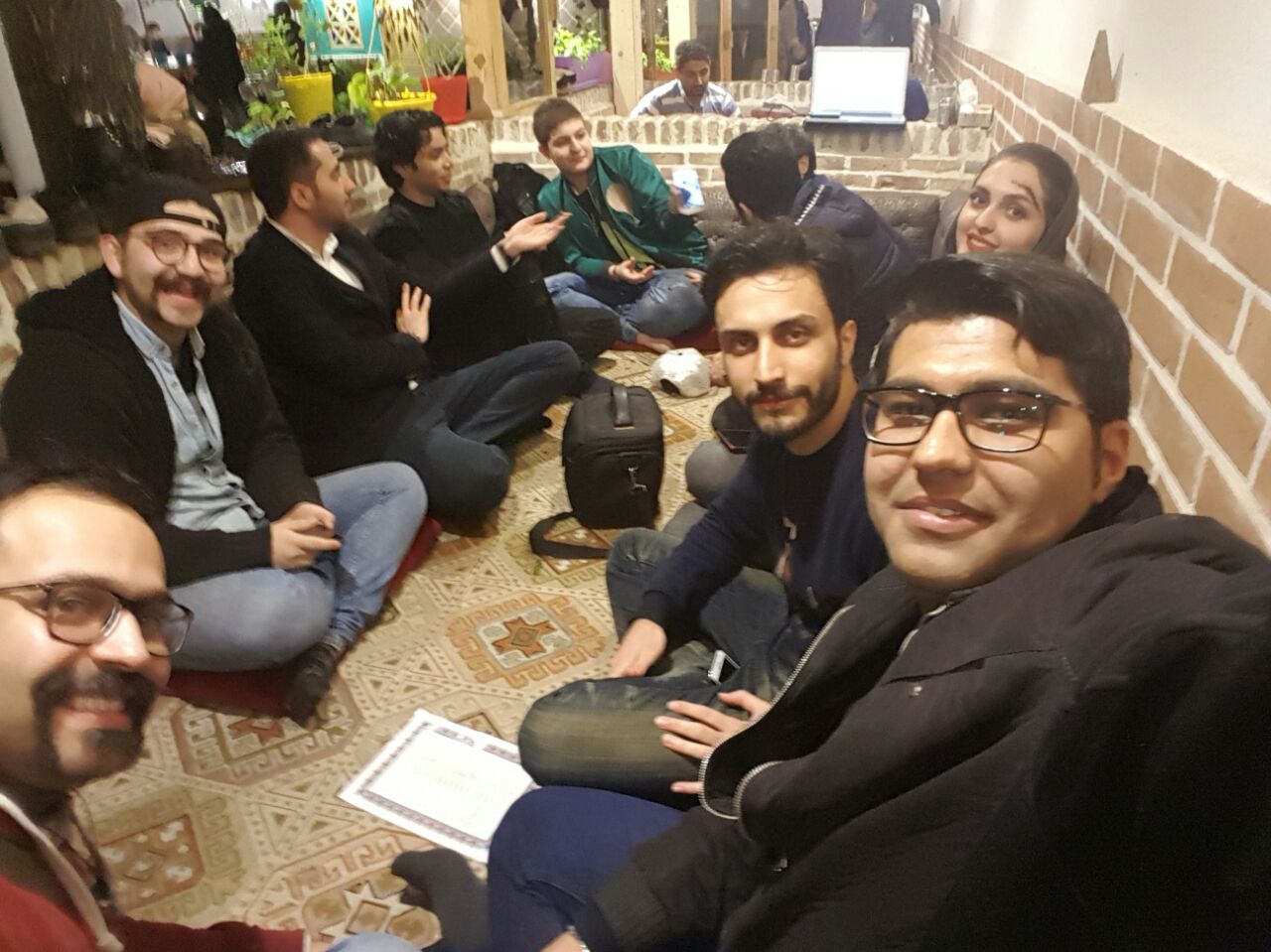 arash bahmani and his crew are resting after a wonderful recording day