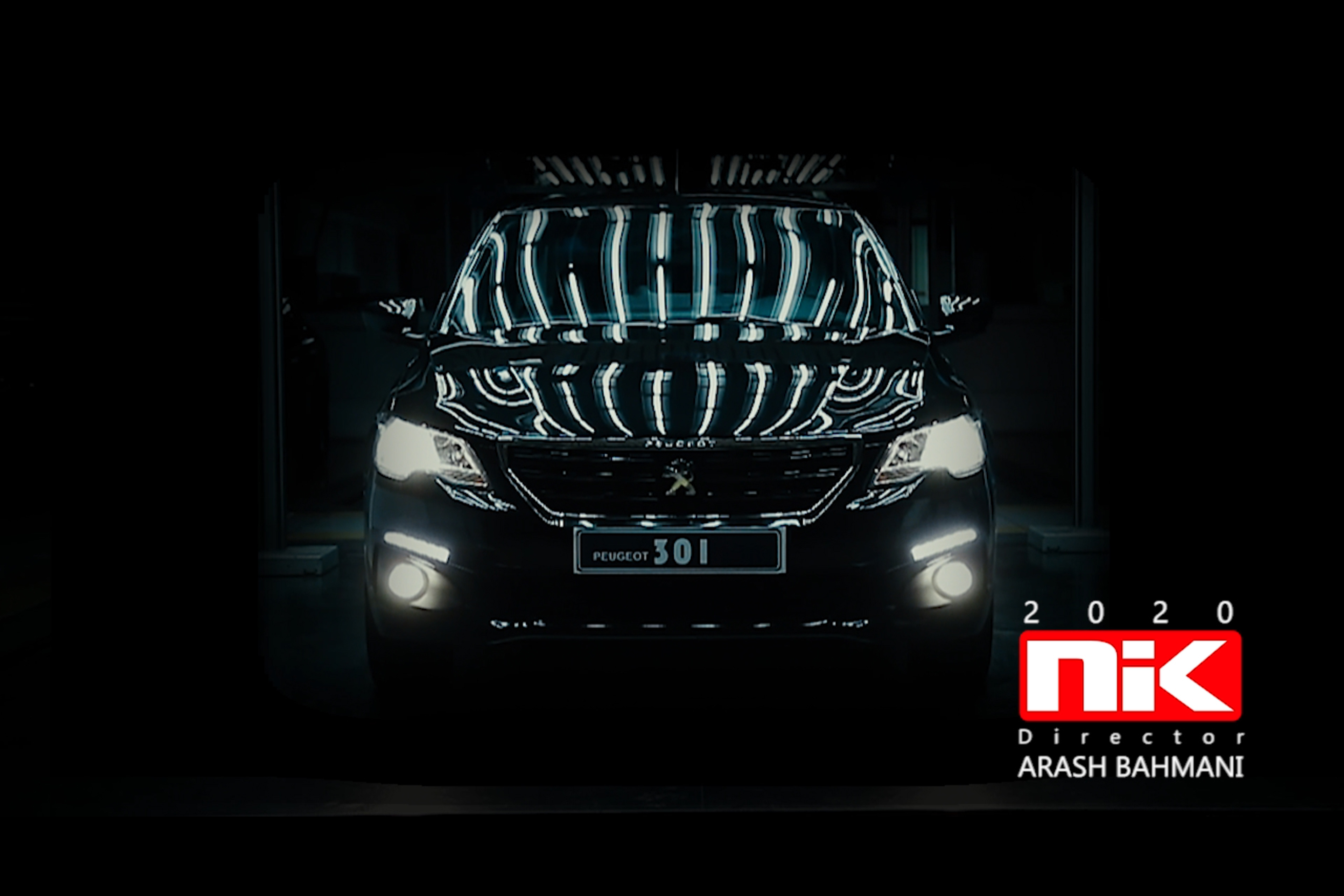 TV commercial film for Peugeot 301 Iran Khodro Directed By ARASH BAHMANI - a black Peugeot 301