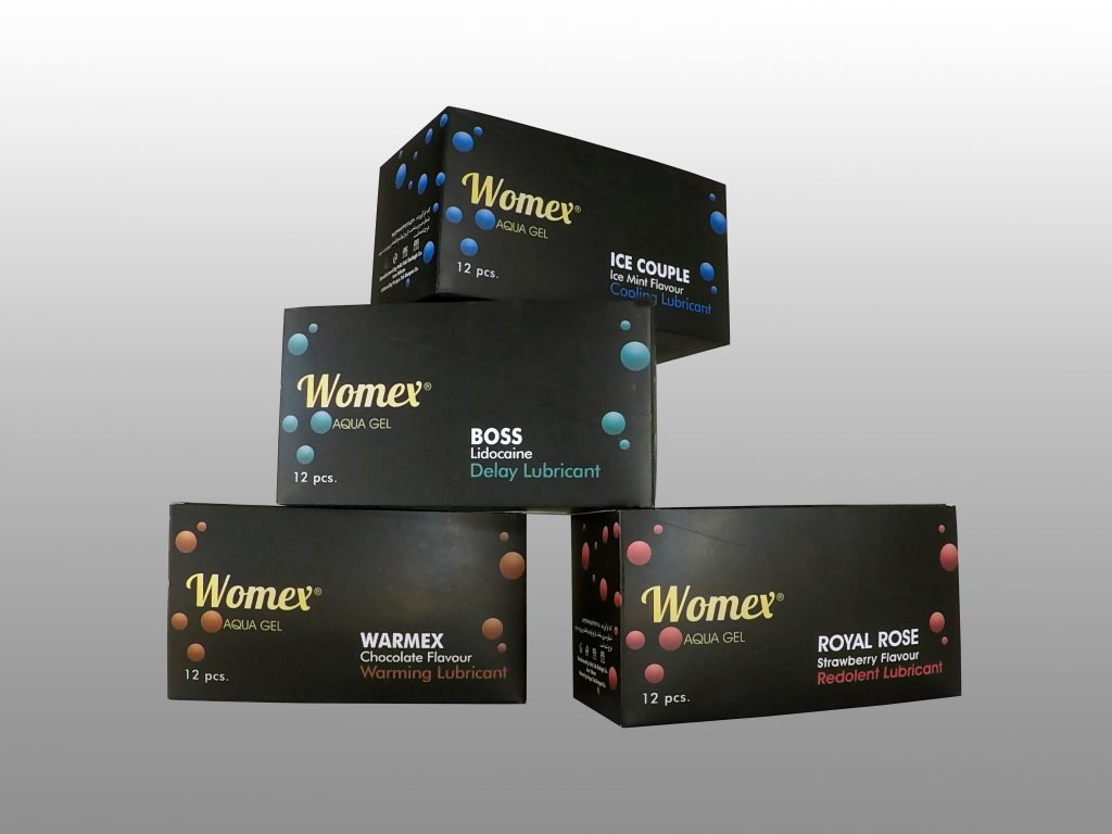 womex lubricant gel box and packaging designed by arash bahmani