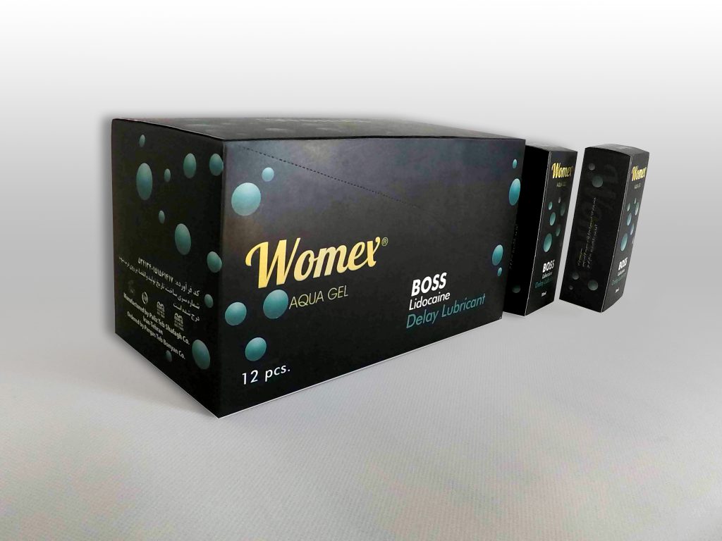 womex lubricant gel box and packaging designed by arash bahmani