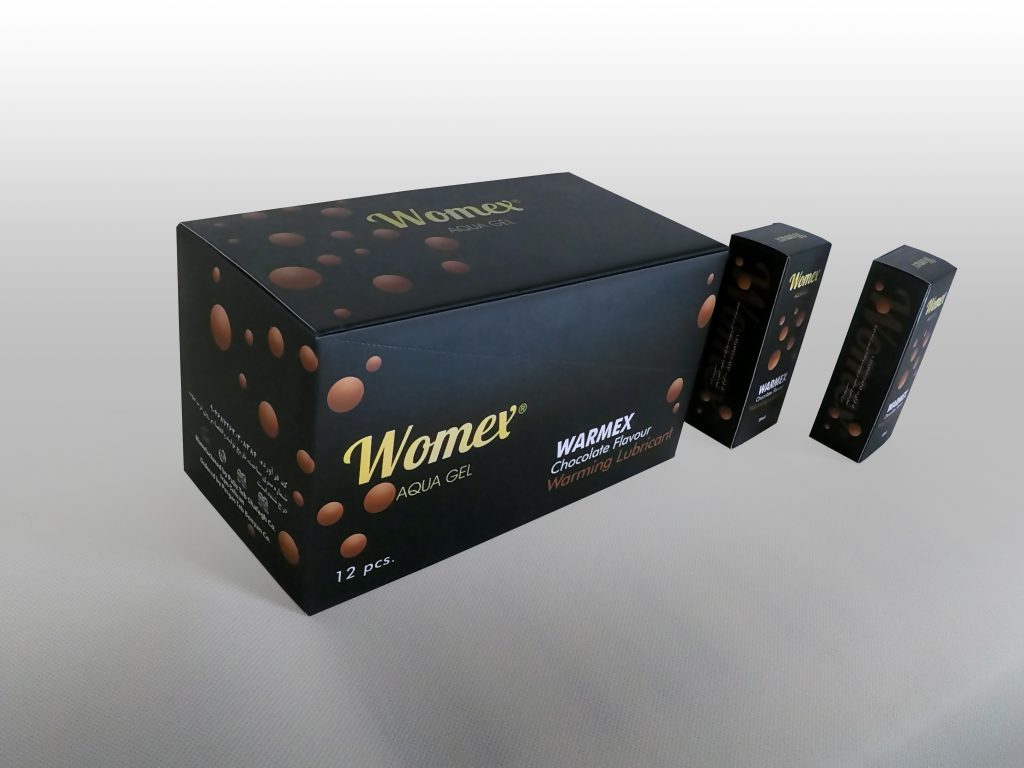 womex lubricant gel box and packaging designed by arash bahmani