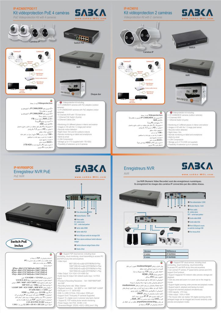 the SABKA security camera company catalogue designed by arash bahmani